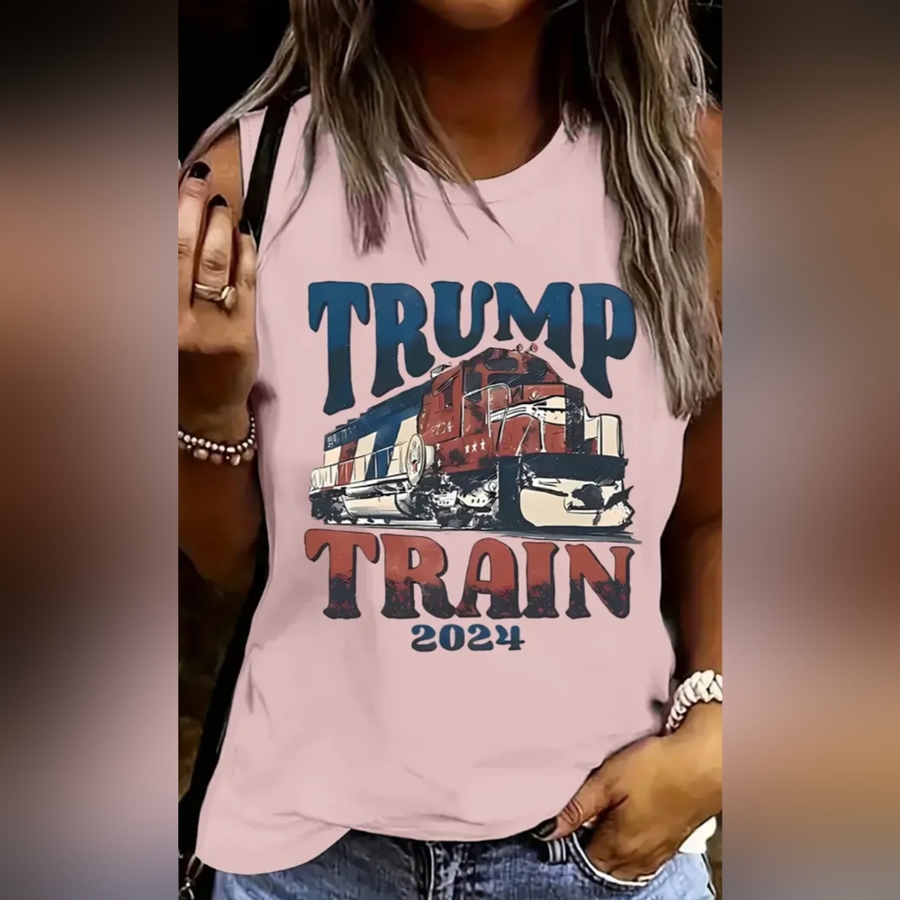 Trump train women's tank top